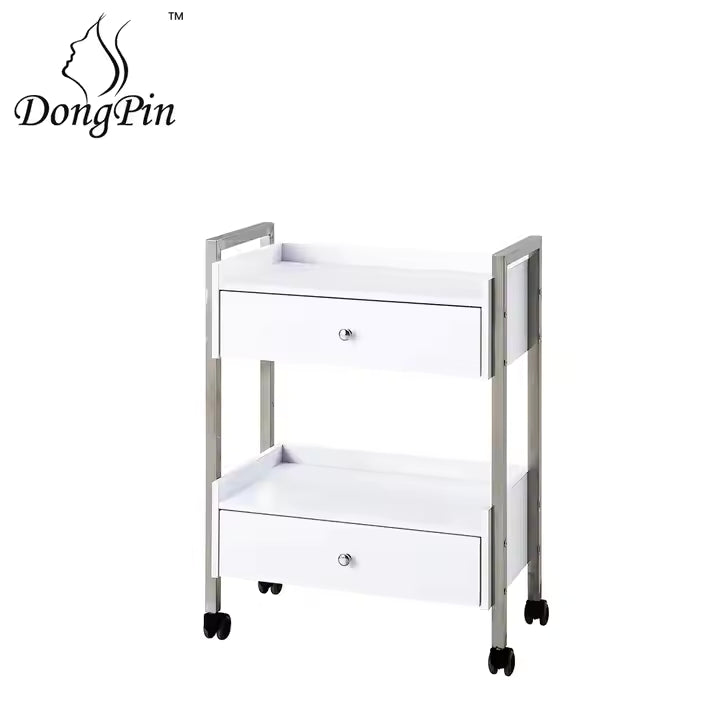 Derma Trolley 2 Drawer White - DP-6004