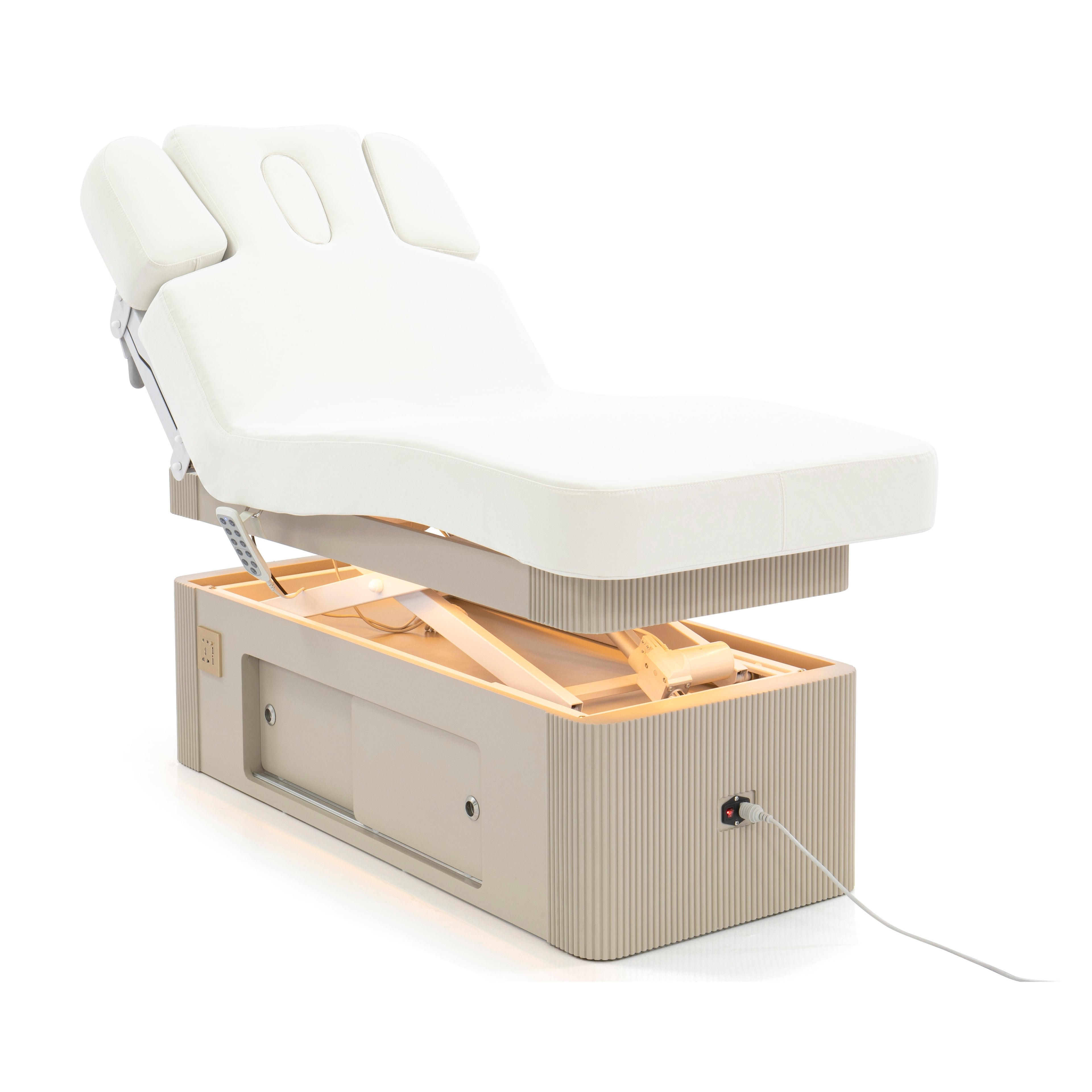 SPA Bed White Motorized Function, Grey Base - G042F